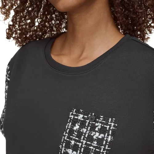 Vista 5 de Karl Lagerfeld Paris Top corto con detalle de tweed para mujer