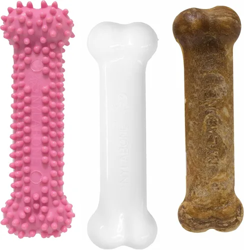 Vista 16 de Juguete para masticar para cachorros Nylabone, Petite., Hueso, N/A, Azul