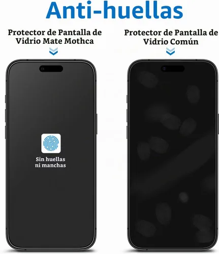 Vista 2 de Mothca Paquete de 2 protectores de pantalla de vidrio mate de cobertura completa para iPhone Air de 6.5 pulgadas, antirreflejos, antihuellas, borde