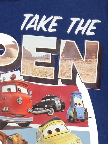 Vista 6 de Disney Cars Lightning McQueen, Mate, Guido, Luigi, Filmore, Sally and Red - Camiseta de manga larga para niño pequeño, color azul marino