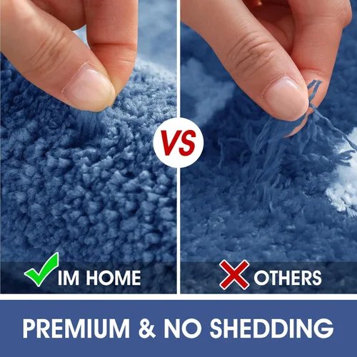 Vista 7 de IM HOME Tapetes de baño, felpa ultra suave, de microfibra esponjosa, absorbente, parte trasera antideslizante, lavable a máquina, tapetes para suelo