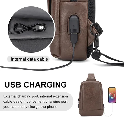 Vista 4 de ecosmile Bolso bandolera bandolera bandolera para hombres y mujeres, bolsas de viaje para trabajo