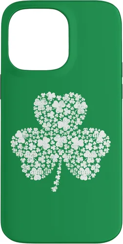 Vista 21 de Funda verde vintage con trébol relleno de trébol para iPhone 16
