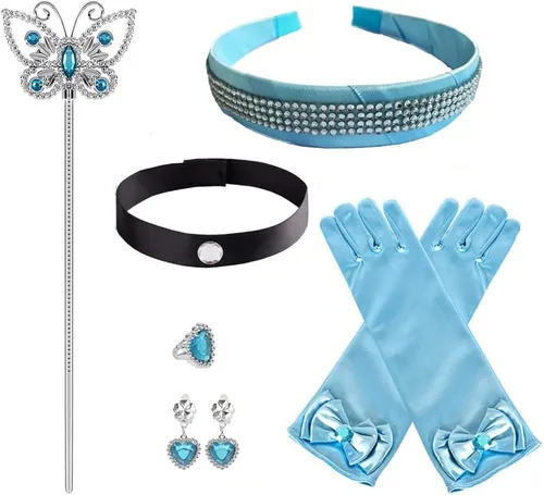 Vista 7 de Ropa de princesa para niñas pequeñas, vestido largo de tul de mariposa, accesorio para fiesta de cumpleaños, Halloween