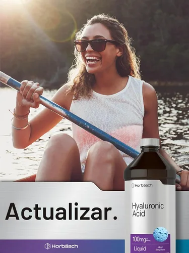Vista 6 de Horbäach Suplemento líquido de ácido hialurónico 100 mg 16 oz