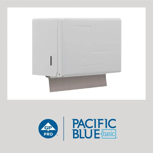 Vista 3 de Toallas de papel recicladas Pacific Blue Basic S-Fold de GP PRO (Georgia-Pacific), marrón, 23504, 250 toallas por paquete, 16 paquetes por caja