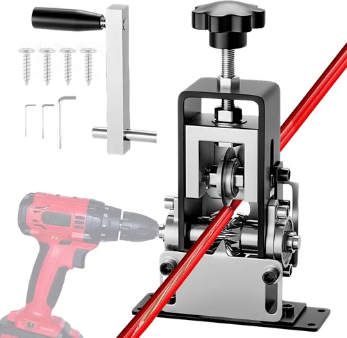 Vista 9 de Máquina peladora de alambre, manual de 0.06 a 0.98 pulgadas, máquina peladora de cables con manivela o taladro, máquina peladora de alambre de cobre