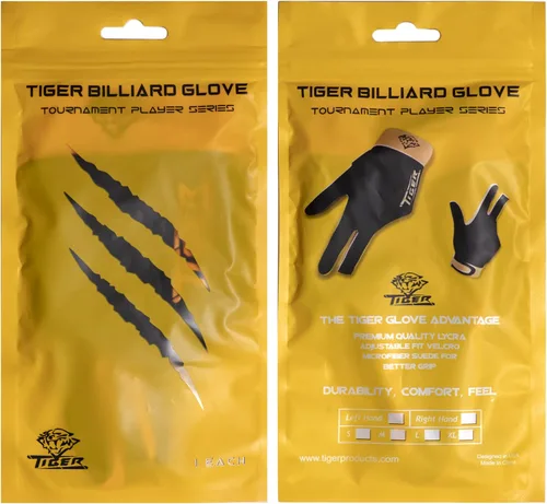 Vista 6 de TigerProducts Tiger Billiard Pool Cue Glove - for Left Hand (Right-Handed Player)