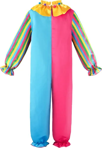 Vista 2 de ReliBeauty Disfraz de payaso para niños y niñas, disfraz de circo con peluca