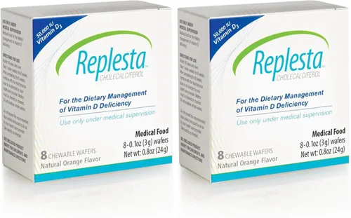 Vista 9 de Replesta 50,000 UI de vitamina D3 colecalciferol, para la deficiencia de vitamina D, Oblea masticable de una vez por semana, no modificada