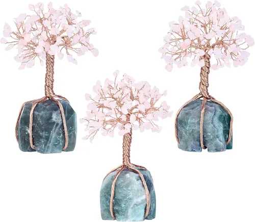Vista 7 de Árbol de cristal con base de cuarzo, bonsái para la riqueza y buena suerte Árbol bonsái, árbol de dinero para la suerte de riqueza, decoración