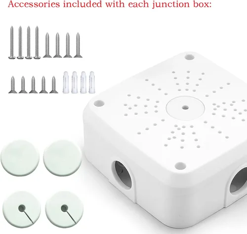 Vista 4 de Soporte universal de montaje en caja de conexiones para cámara de seguridad, base de cámara IP impermeable de plástico, soporte de montaje en techo