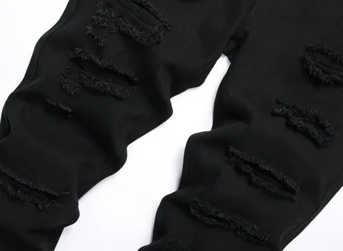 Vista 3 de Liuhond Pantalones de mezclilla lavados rasgados y desgastados para hombre