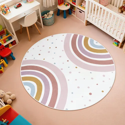 Vista 16 de STARUIA Alfombra lavable de arco iris para guardería de niñas, alfombra pequeña de 3 x 5 pies, alfombras de área coloridas para dormitorio de niños