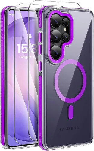 Vista 33 de Funda magnética fuerte para iPhone 12 Pro Max [Protección de grado militar de 10 pies] Compatible con MagSafe, funda protectora a prueba de golpes