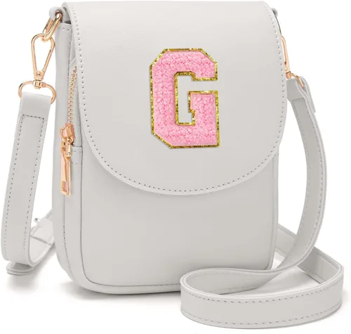 Vista 52 de Viverte Bolso Cruzado para Niñas Adolescentes Pequeñas, Bolso Inicial para Celular, Pequeña Cartera para Niños Pequeños, Bolso de Cuero con Tres