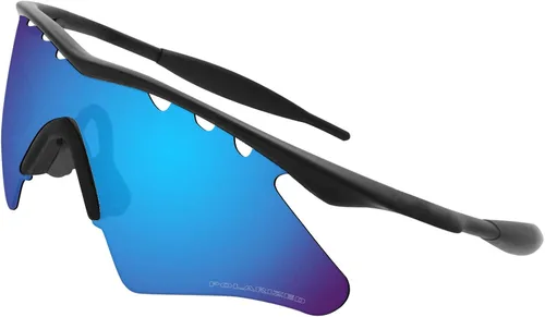 Vista 2 de BroLizard 2.0mm Thick Polarized Lens Replacement for Oakley M Frame Heater Vented Sunglasses - Electric Blue Polarized Lenses Mirror Coating
