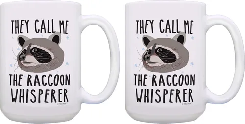Vista 11 de ThisWear They Call Me The Raccoon Whisperer - Taza de café de 15 onzas, 1 15oz - Blanco