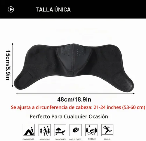 Vista 3 de WTACTFUL Breathable Half Face Mask for Men Women Warm Thermal Balaclava