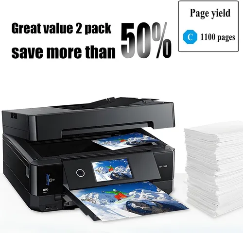 Vista 4 de NoahArk Paquete de 2 cartuchos de tinta remanufacturados 822XL de repuesto para impresora Epson 822 822XL T822 T822XL de alto rendimiento