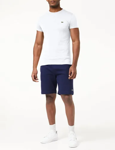 Vista 2 de Lacoste Camiseta de algodón Pima con cuello redondo para hombre, Negro