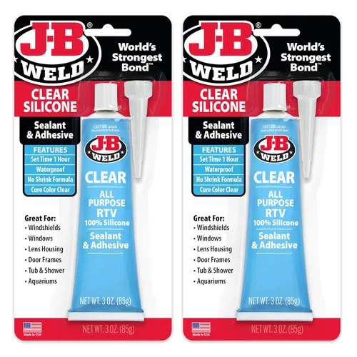 Vista 3 de Sellado J-B Weld Negro Rtv, 3 oz, Transparente