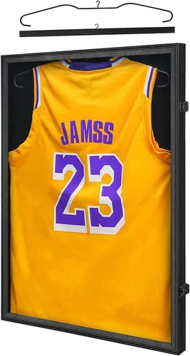 Vista 11 de KCRasan Marco de Exhibición para Jersey - Marcos Grandes con Cerradura Caja de Sombra con Protección UV para Béisbol Baloncesto Fútbol Soccer Hockey