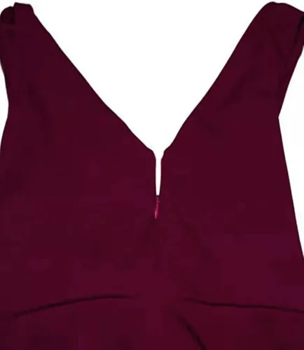 Vista 4 de DQHKOW Vestido largo de cóctel sin mangas con cuello en V para mujer