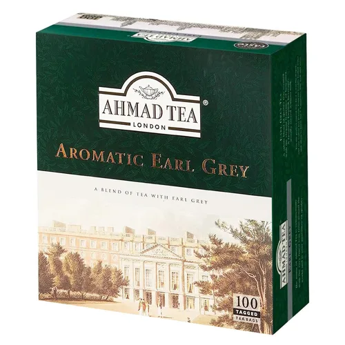 Vista 3 de Ahmad Tea Black Tea, Earl Grey - Bolsitas de té aromáticas, 100 unidades, sin cafeína y sin azúcar