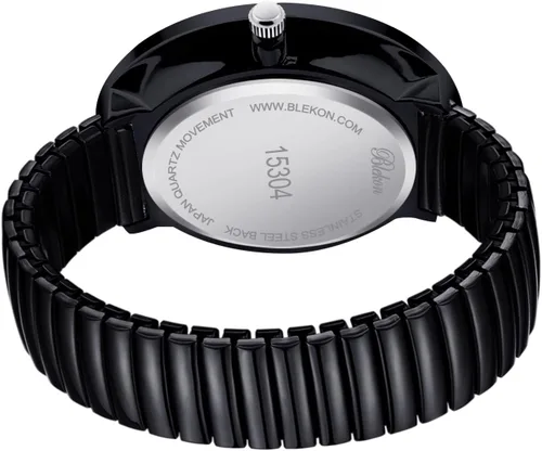 Vista 7 de Blekon Collections Nuevo Reloj de Moda con Correa Elástica de Tamaño Super Grande, Movimiento Japonés PC21J