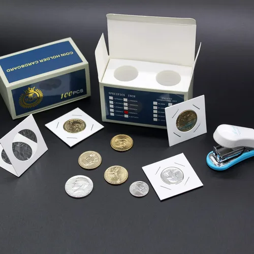 Vista 5 de Boen 1000 piezas de monedas, surtido de 10 tamaños, soportes para monedas