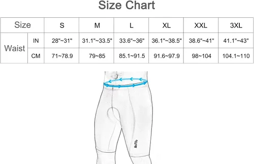Vista 6 de ROTTO Pantalones cortos de ciclismo para hombre con acolchado de gel