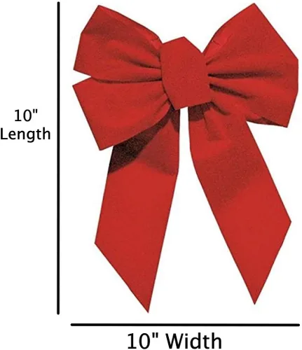 Vista 2 de Rocky Mountain Goods Lazo rojo, lazo de corona de Navidad, ideal para regalos grandes, uso en interiores y exteriores, atado a mano en Estados