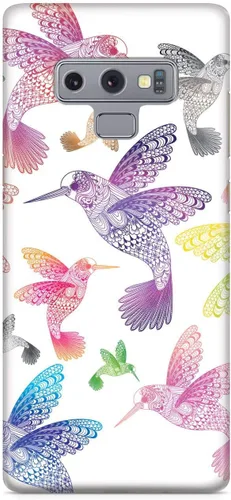 Vista 21 de Inspired Cases - Funda para iPhone 13 Mini con textura 3D - Funda protectora de goma para Apple iPhone 13 Mini - Zentangle Hummingbirds - Multicolor