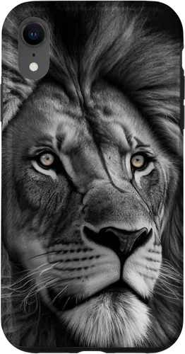 Vista 24 de Funda de retrato oscuro con cara de león para iPhone 16