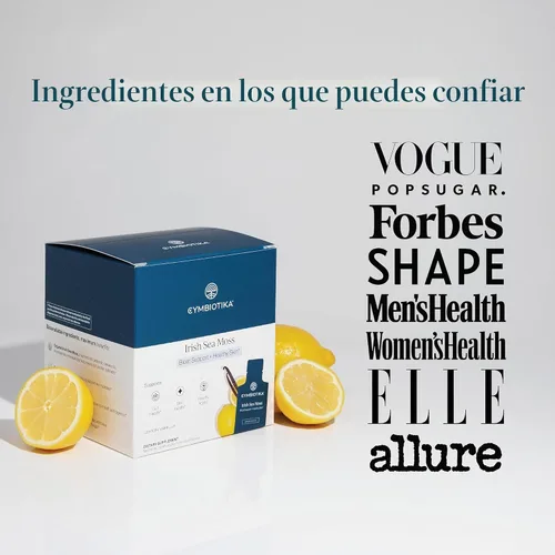 Vista 7 de CYMBIOTIKA Suplemento de Musgo Marino Irlandés, Musgo Marino Silvestre Orgánico con Aloe Vera, Minerales Fúlvicos, Postbióticos, Apoyo