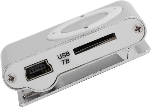 Vista 8 de Mini reproductor de música portátil MP3 Clip trasero Reproductor deportivo con auriculares y cable USB para actividades al aire libre, clip trasero
