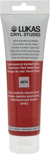 Vista 6 de Lukas CRYL Studio Artist - Pintura acrílica para artistas, Alizarín Carmesí, botella de 250 ml - Pinturas acrílicas de alto pigmento para pintar