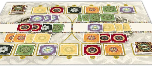 Vista 4 de Juego de mesa Mandala Desafiante juego para dos jugadores con hermoso arte abstracto Juego de mesa de estrategia para adultos y niños A partir