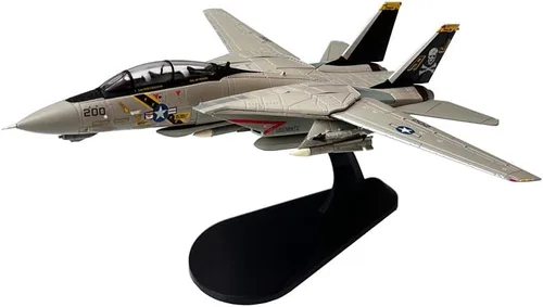 Vista 2 de Grumman F-14 F-14A F-14B F-14D Tomcat Fighter Aviones de combate de metal militar fundido a presión modelo de avión de metal (F-14A)