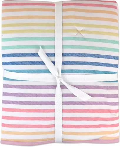 Vista 7 de HonestBaby Manta reversible de bebé 100% algodón orgánico para niños y niñas, azul, talla única