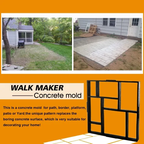 Vista 3 de Avalution Talla Grande 20"x20"x1.8" Creador de Caminos Molde de Piedra de Concreto Pathmate Reutilizable Adoquín de Piedra para Césped Patio Jardín