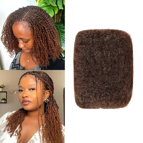 Vista 14 de 1.06 oz/paquete de cabello humano afro rizado (8 pulgadas, 1 paquete #2)