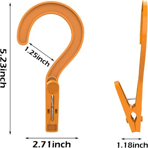 Vista 2 de 24 piezas de ganchos de plástico para ropa, súper resistentes, para colgar en baño, ideales para viajes, multicolor