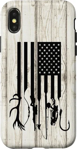Vista 5 de iPhone 16 Blanco Rústico Pesca Y Caza Pistola Ballesta USA America Case