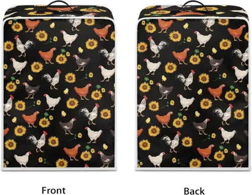 Vista 2 de Cubierta antipolvo para máquina de café con girasol, cubierta antipolvo para cafetera, funda para licuadora, cubierta de tela para batidora de pie