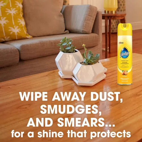 Vista 7 de Pledge Pulidor mejorador, spray de madera y muebles, aroma a naranja, 9.7 onzas