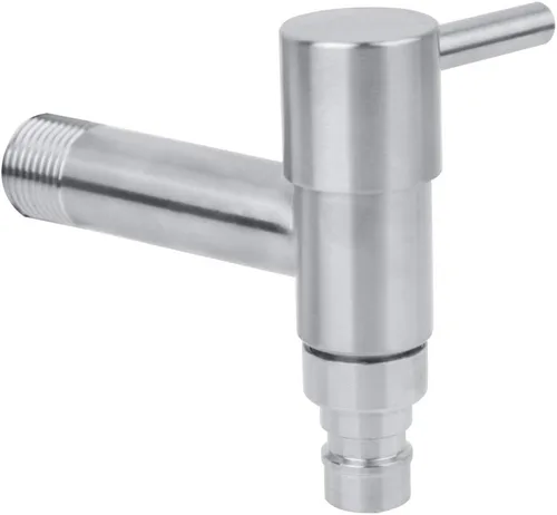 Vista 7 de Fdit Grifo para fregadero, lavadora de acero inoxidable de G1/2 pulgadas, grifo de agua montado en la pared, fregona para piscina, grifo frío