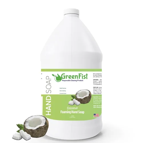 Vista 22 de Recargas de jabón de manos con espuma GreenFist Aroma a Almendra y Cereza Botella de espuma fabricada en EE. UU., 128 onzas (1 galón)