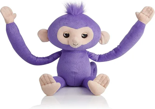 Vista 5 de WowWee Fingerlings Hugs - Mascota interactiva de mono bebé, peluche interactivo